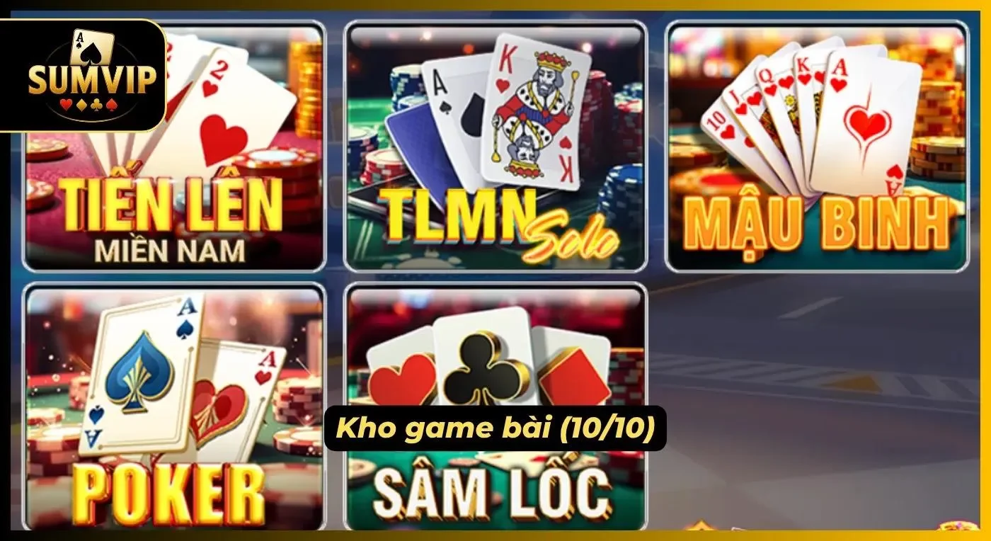 Danh mục game bài phong phú đáp ứng nhiều phong cách chơi